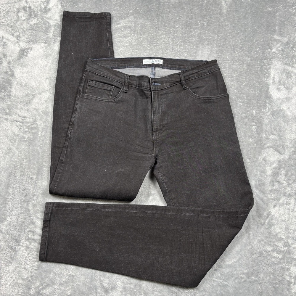Blue Delta Jeans Mens 32x30 Black Straight 5 Pocket Stretch Custom Made*